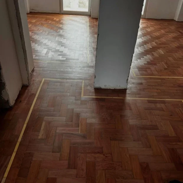 Herringbone floor brought back