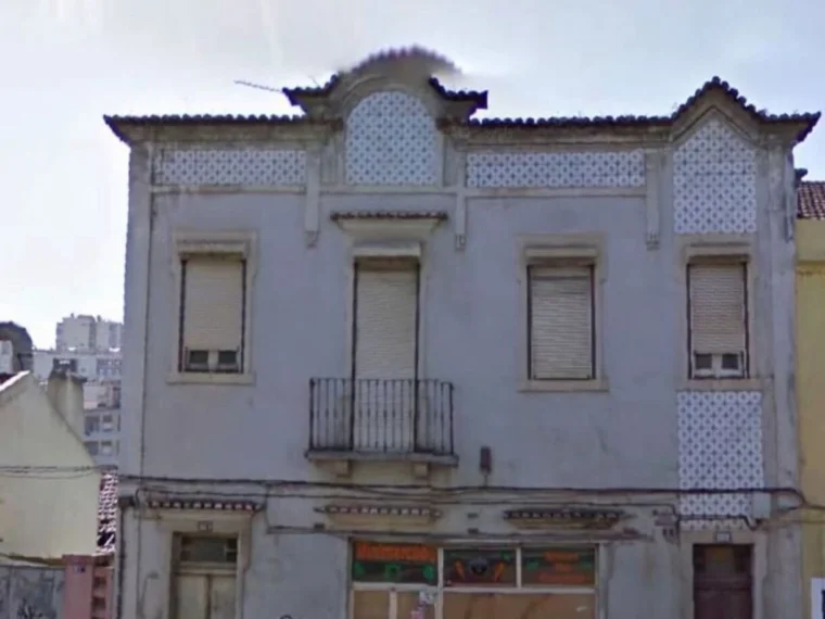 Before — the facade before the works
