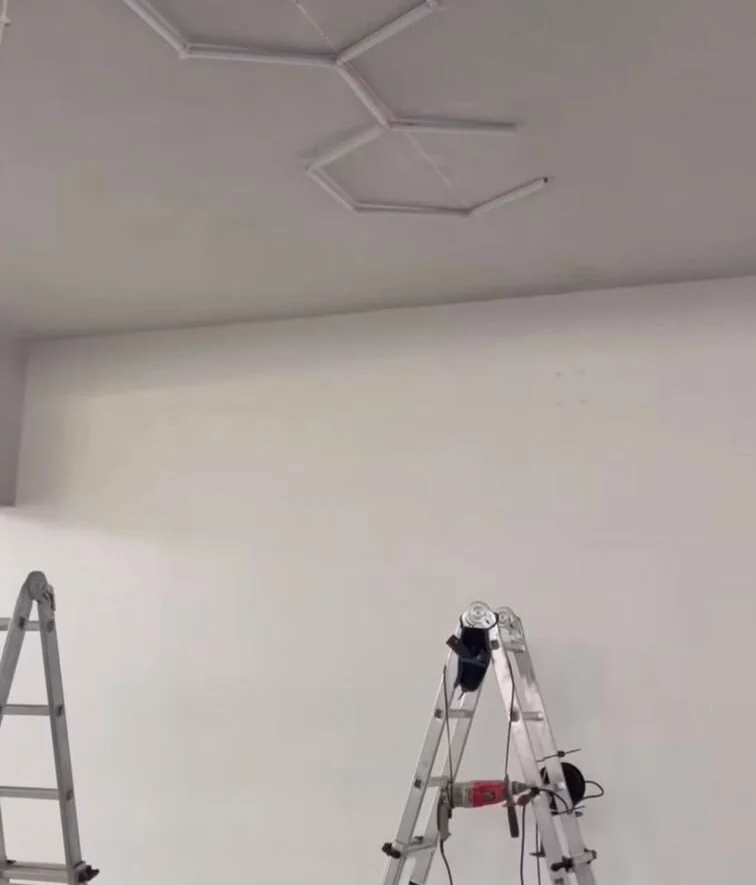 Durante — estrutura montada, antes da ligação