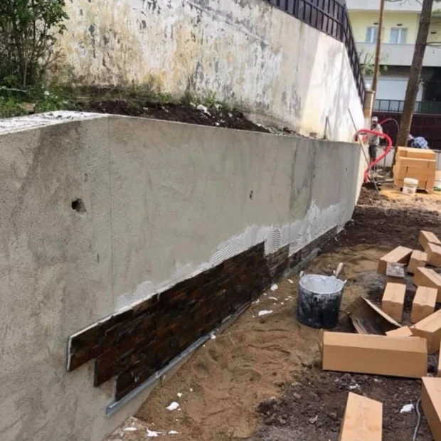 Durante — muro de contenção em betão