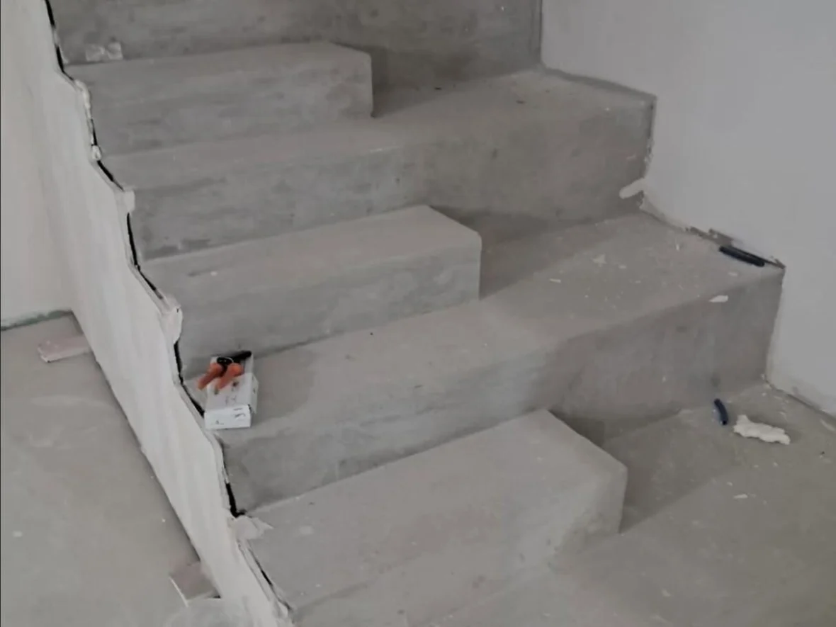 Estrutura de escada em betão