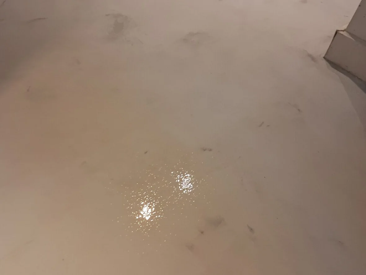 Polished microcement floor, large area